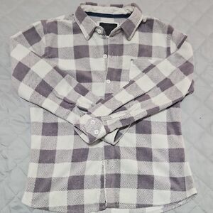 Nomad Casual Plaid Shirt - Lavender and White